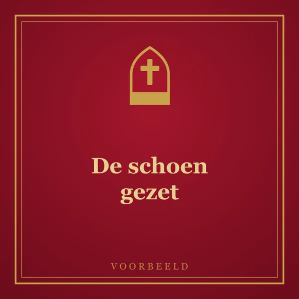 Een kinderschoen staat klaar bij de haard, met een wortel voor het paard en een zelfgemaakte tekening ernaast.